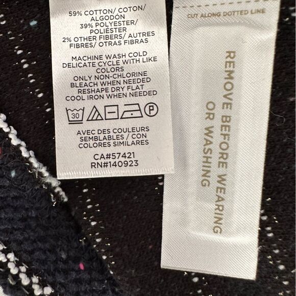 Loft Stripe Dress Navy Button Back Dress Size XS • NEW WITH TAGS • - Picture 9 of 10